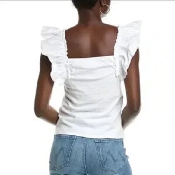 Nation LTD White Misty Open Back Ruffle Tank Size Small - Picture 3 of 7